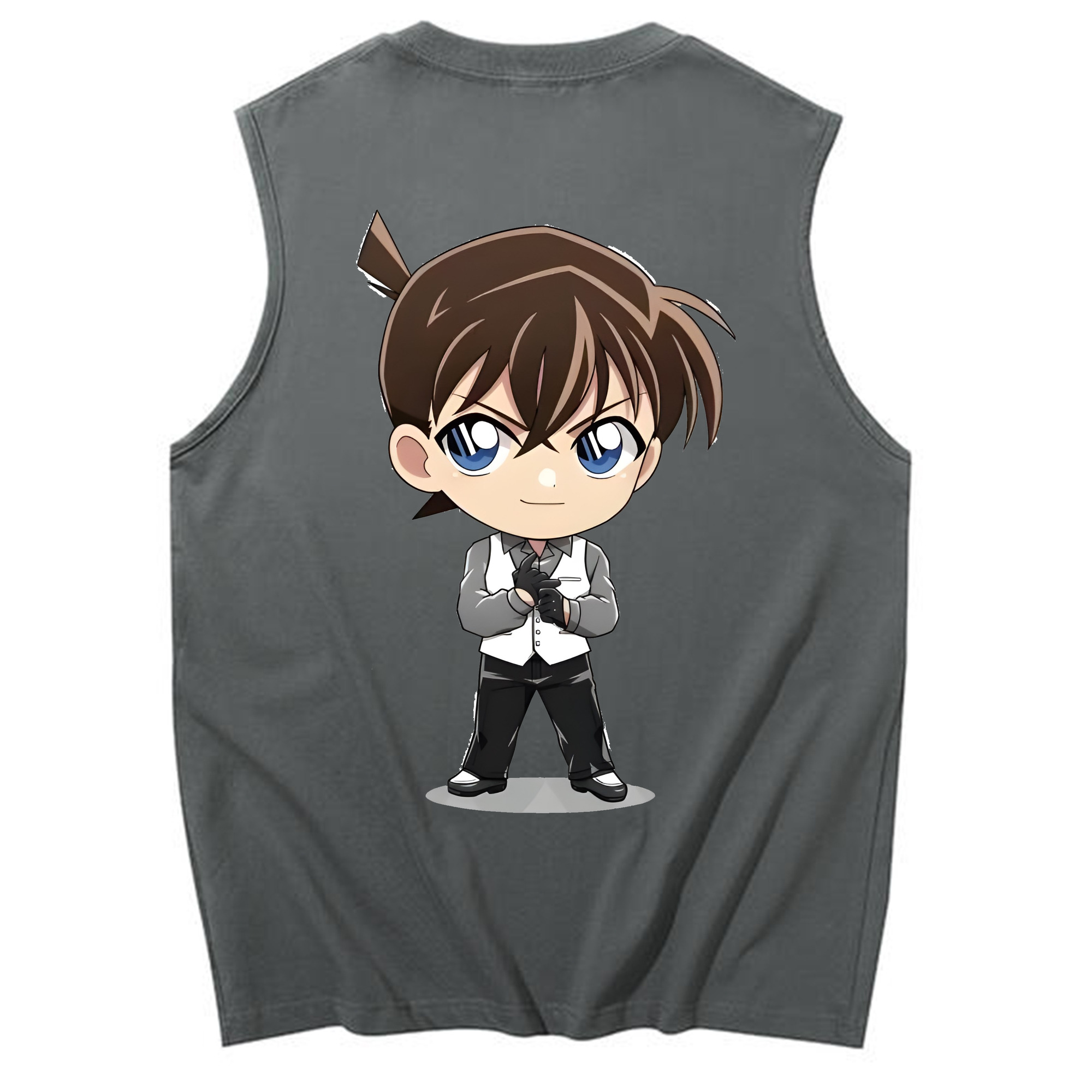 （画像用） 名探偵コナン 江戸川 コナン Detective Conan Conan Edogawa コットン100％タンクトップ（背面プリント）